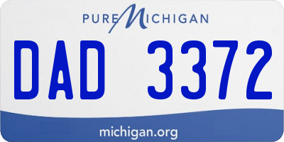 MI license plate DAD3372