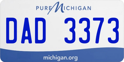 MI license plate DAD3373