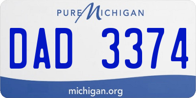 MI license plate DAD3374