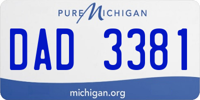 MI license plate DAD3381