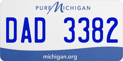 MI license plate DAD3382