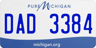 MI license plate DAD3384