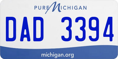 MI license plate DAD3394
