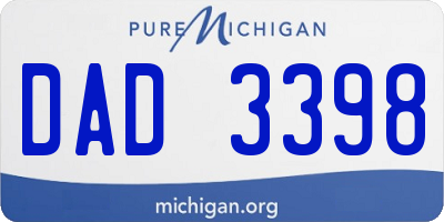 MI license plate DAD3398