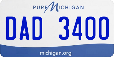 MI license plate DAD3400