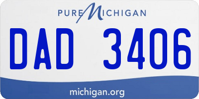 MI license plate DAD3406