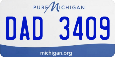 MI license plate DAD3409