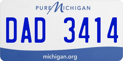 MI license plate DAD3414