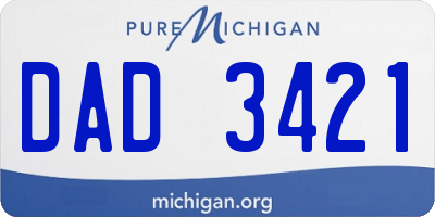 MI license plate DAD3421