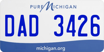 MI license plate DAD3426