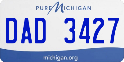 MI license plate DAD3427