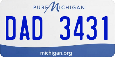 MI license plate DAD3431