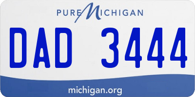 MI license plate DAD3444