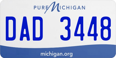 MI license plate DAD3448