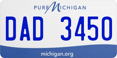 MI license plate DAD3450