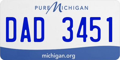 MI license plate DAD3451