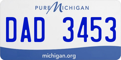 MI license plate DAD3453