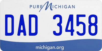 MI license plate DAD3458