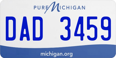MI license plate DAD3459