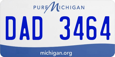 MI license plate DAD3464