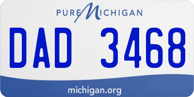 MI license plate DAD3468