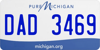 MI license plate DAD3469