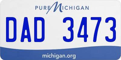 MI license plate DAD3473