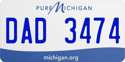MI license plate DAD3474