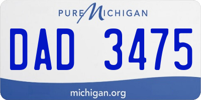 MI license plate DAD3475