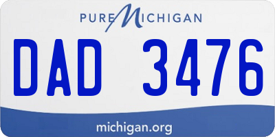 MI license plate DAD3476