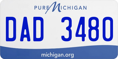 MI license plate DAD3480