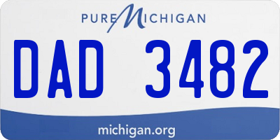 MI license plate DAD3482
