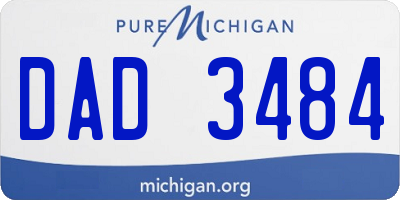 MI license plate DAD3484