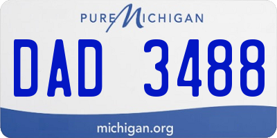 MI license plate DAD3488