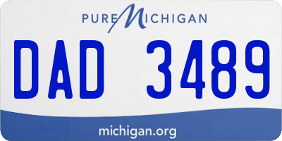 MI license plate DAD3489