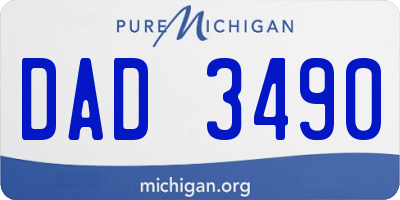 MI license plate DAD3490