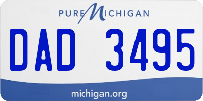 MI license plate DAD3495