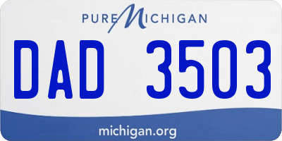 MI license plate DAD3503