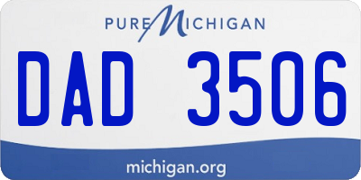 MI license plate DAD3506