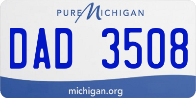 MI license plate DAD3508