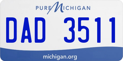 MI license plate DAD3511