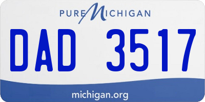 MI license plate DAD3517