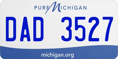 MI license plate DAD3527