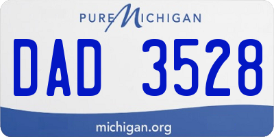 MI license plate DAD3528