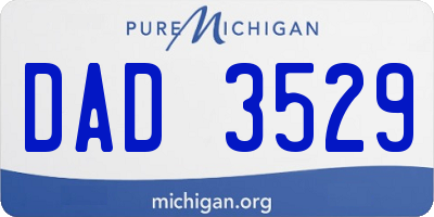 MI license plate DAD3529