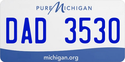 MI license plate DAD3530