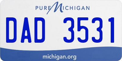 MI license plate DAD3531