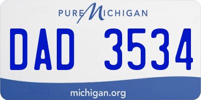 MI license plate DAD3534