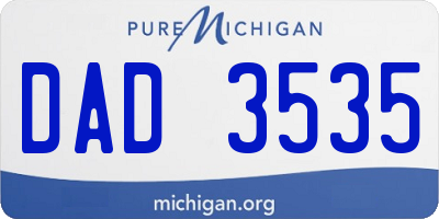 MI license plate DAD3535