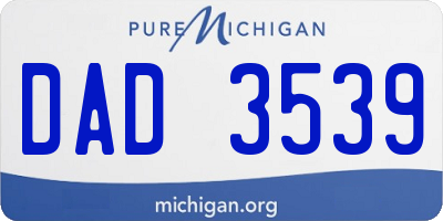 MI license plate DAD3539